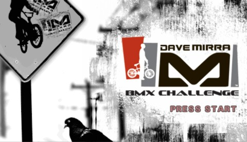 Dave Mirra BMX Challenge title screen for PSP